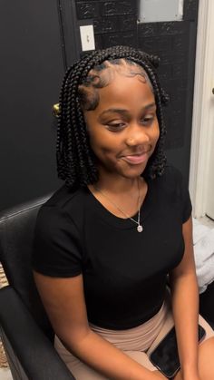 #BraidInspiration#BraidGoals#BraidMagic#BraidQueens#BraidArtistry#BraidPerfection#BraidLove#BraidEnvy#BraidMasterpiece#BraidBeauty#BraidObsession#BraidGlam#BraidChic#BraidTrends#BraidAddict#BraidFashion#BraidElegance#BraidGoddess#BraidSlay#BraidGameStrong Mini Bob Braids Hairstyles, Big Short Knotless Braids, Short Braiding Hairstyles For Black Women, Knotless With Knots At The End, Large Bob Box Braids, Natural Mens Hairstyles, Short Black Knotless Braids, Short Big Braids Hairstyles, Short Hair Styles Black Women Braids