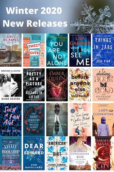 a collage of books with the title winter 2020 new releases written in bold font