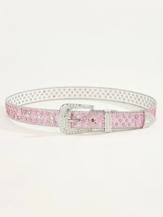 Belts Material: Faux Leather Belts Material: Rhinestones Y2k Western, Y2k Shoes, Y2k Accessories, Pink Belt, Y2k Jewelry, Silver Belts, Faux Leather Belts, Contact Lenses Colored, Leather Belts