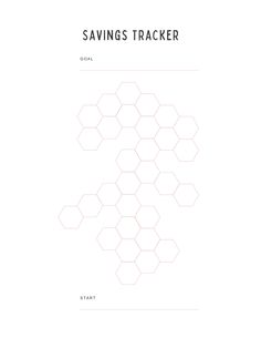 the cover of saving tracker with hexagonal shapes