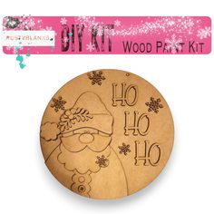 a wooden christmas ornament with the words diy kit on it