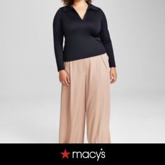 in stock Plus Size Wide Leg Pants Outfit, Plus Size Wide Leg Pants, Plus Size Wide Leg, Wide Leg Pants Outfit, Leg Pants Outfit, Trendy Plus Size, Wide Leg Trousers, Then And Now, Leg Pants