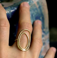 Organic Circle Ring Minimalist Ring Modern Ring Large Circle - Etsy Luxury Minimalist Ring In Recycled Gold, Cheap Modern Midi Rings For Gifts, Luxury Minimalist Rings In Recycled Gold, Cheap Minimalist Metal Ring, Modern Cheap Midi Rings For Gifts, Luxury Minimalist Rings With Unique Design, Luxury Minimalist Ring With Polished Finish, Luxury Minimalist Adjustable Ring, Luxury Minimalist Brass Rings