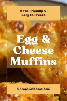 Freshly baked egg and cheese muffins. Food Breakfast