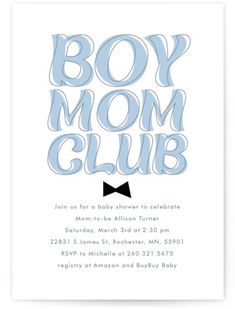 Boy mom baby shower invitation February Baby Shower Themes Boy, February Baby Shower Themes, February Baby Showers, Buybuy Baby, Boy Baby Shower Themes, Celebrate Mom, Moms Club, Mom Baby, Boy Baby Shower