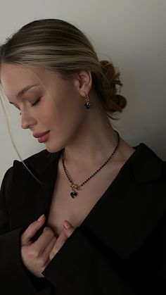 ✨ Our gorgeous black spinel heart pendant necklace is a perfect blend of timeless elegance and contemporary chic ✨ This meticulously crafted spinel necklace features a heart-shaped pendant adorned with lustrous black spinel gemstone. The unique toggle necklace design adds a touch of contemporary flair, making it a perfect accessory for the modern woman who appreciates both style and sentiment. This heart pendant necklace is the perfect gift for wife wedding anniversary. The deep, mysterious allu Elegant Black Beaded Jewelry, Black Heart Pendant Jewelry For Formal Occasions, Black Heart-shaped Jewelry For Anniversary, Black Necklaces For Anniversary On Valentine's Day, Black Necklace For Anniversary On Valentine's Day, Valentine's Day Black Necklace For Anniversary, Black Heart-shaped Gemstone Jewelry, Black Heart Pendant Necklace With Clavicle Chain, Classic Black Beaded Jewelry As Gift