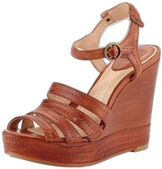 Leather Lined Wedge Sandals, Summer Wedge Sandals With Leather Lining, At The Store, Leather Wedge Sandals, Frye Shoes, Stitching Leather, The Store, Wedge Sandal, Wedge Sandals