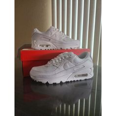 Nike Air Max 90 Triple White Shoes Sneakers Trainers Cn8490-100 Men's Size 6 New. White Air Max Cushioned Lace-up Sneakers, Nike Air Max With Cushioned Footbed And White Sole, Casual Nike Air Max Leather Lace-up Shoes, Synthetic Sneakers With Air Max Cushioning And White Sole, Nike Air Max Synthetic Shoes, Nike Air Max Cushioning Slip-on Running Shoes, Nike Air Max Slip-on Running Shoes, Nike Slip-on Running Shoes With Air Max Cushioning, White Custom Lace-up Sneakers With Air Max Cushioning