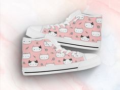 These Kawaii Cat shoes are sure to attrack some attention ! Our custom made shoes will make the best gift for any occasion! All of our sneakers are custom-made-to-order and handcrafted to the highest quality standards Check out more of our footwear here: https://www.etsy.com/shop/unicornshoesshop/ Product Name: Kawaii Cat Shoes | Cat Sneakers | Cute Shoes | Cat Lover Gifts | Custom High Top Converse Style Sneakers For Adults Women & Men Product Features; ▶ Full canvas double sided print with Cat Sneakers, Sneakers Cute, Chat Kawaii, High Tops Sneakers, Style Converse, High Top Converse, Cat Shoes, Custom Made Shoes, Rose Shoes