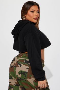 Available In White, Heather Grey, And Black. Pull Over Hoodie Cropped Fleece 100% Polyester Imported | Lilian Cropped Lounge Hoodie in Black size 3X by Fashion Nova Fleece Tops With Drawstring Hood For Fall, Fall Fleece Tops With Drawstring Hood, Crop Hoodie Outfit, Cropped Hoodie Outfit, Hoodie Outfit, Cropped Hoodie, Black Hoodie, Heather Grey, Fashion Nova