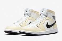 Wmns Air Jordan 1 Mid ‘Coconut Milk’ Jordan 1 Coconut Milk, Air Jordan Mid, Jordan Mid, Nike Air Jordan 1 Mid, Womens Air Jordans, Air Jordan Sneakers, Jordan Sneakers, Nike Dunk High, Casual Styles