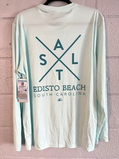 U.S. SHIPPING FAST   Offered here is an Edisto Beach South Carolina Altered Latitudes Blue Mens Long Sleeve Sun Shirt Beach UPF 50 Large .. NEW w Tags .. PLEASE SEE PICS TO FURTHER ASSIST YOU IN DETERMINING CONDITION .. 1 available .. I ship very fast , same day or 1 day .. ALL ITEMS FROM SMOKE FREE HOMES ..   If you are purchasing furniture , you can pick it up at my location or you may find your own shipper and I will work out times and dates with you and the shipper .. You are responsible for all shipping costs .. Some ideas may be USHIP or Greyhound .. Local Delivery by me within a reasonable distance can be discussed for an agreed upon price .. CT , Mass. , R.I. , NY .. Thank you for looking .. Graphic Print Top For Beach Season, Casual Beach Season Tops For Outdoor, Casual Tops For Beach Season, Blue Moisture-wicking Summer Shirt, Moisture-wicking Crew Neck Top For Beach, Spring Beach Tops With Moisture-wicking, Summer Moisture-wicking Surf Tops, Moisture-wicking Long Sleeve Tops For Beach, Moisture-wicking Tops For Surfing In Summer