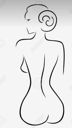 the outline of a woman's body in black and white stock photo, images and royalty