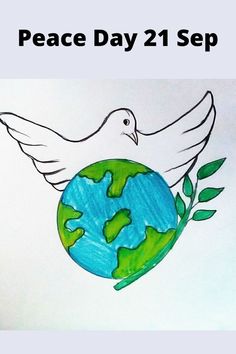 World Peace Day Drawing Easy | Peace On Earth Drawing | International Peace Day Poster Drawing Peaceful Community Drawing, Poster On Peace, Peace Poster Drawing Ideas, Hope Drawing, Images Of Peace