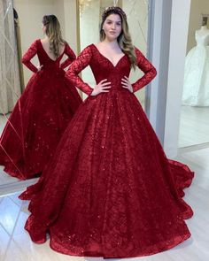 Evening Gown Blue Wedding Long Sleeve Sequin Sequined Formal Swing Sexy V-neck Banquet Dress Prom Dresses Long Sleeves, Burgundy Prom Dresses, Dresses Long Sleeves, Burgundy Prom, Sparkly Prom Dress, Big Dresses, Maxi Dress Summer, Princess Prom Dresses, Banquet Dresses