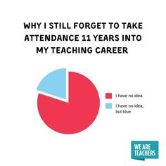 We Are Teachers, Teaching Career, Teacher Quotes, School Humor, Teacher Humor, Pie Chart, Career, Humor, Memes