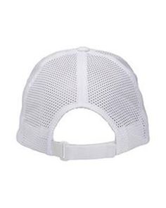 Flight Lasercut Mesh Trucker Hat - WHITE - OS | Top Of The World Flight Lasercut Mesh Trucker Hat in White Cheap White Trucker Baseball Cap, Cheap White 5-panel Trucker Hat, White Lightweight Trucker Hat For Outdoor, White Visor Trucker Hat For Beach, Adjustable Lightweight White Baseball Cap, White Mesh Visor Baseball Cap, White Mesh Snapback Hat With Visor, White Curved Brim Snapback Hat For Outdoor, White Flat Brim Snapback Hat For Outdoor