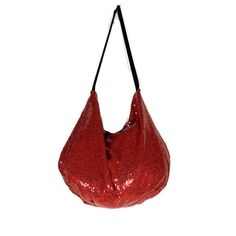 Red Handbag Red Sequin Shoulder Bag Red Sequin Crossbody Bag Sequin Handbags Sequin Purses Red Purses Red Handbags Sequin Bags Please message me for additional sequin colors: Red, Black, Pink, Gold, Silver WOW...sparkle and shine this holiday season or any other time of the year. High end very sparkly tiny red sequin mesh lined in red cotton quilt. This glam bag will stop traffic wherever you go. Unfortunately, my limited  photography skills do not do this fabric justice. LARGE HOBO BAG  20" wide across the top X 14"-15" high Gathered bottom 6-8" wide Fully-lined in red cotton quilted fabric Interior pockets Black Nylon Webbing Strap Custom Length Center magnetic closure MINI HOBO Approximate Measurements: 12" wide across the top X 10" high 4" wide gathered bottom Fully-lined in red satin Red Handheld Travel Bag, Red Bucket Shoulder Bag With Removable Pouch, Red Crossbody Mobile Phone Bag, Red Satchel Evening Bag For Party, Red Shoulder Bag With Removable Pouch For Shopping, Red Hobo Bag With Large Capacity, Red Tote Bag For Shopping, Red Tote Shopping Bag, Red Hobo Tote Bag With Large Capacity