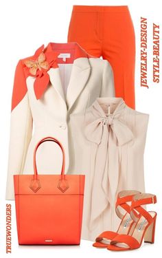 Pantalon Orange, Cute Professional Outfits, Orange Outfit, Fashion Attire, Casual Work Outfits, Professional Outfits, Diane Von