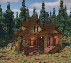 Minecraft Stone Mason, Crimson Wood House Minecraft, Cozy Minecraft Houses, Minecraft House Ideas Cottage, House Ideas Minecraft, Minecraft Cabin, Minecraft House Ideas, Houses Minecraft, Mc Builds