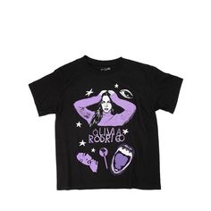 Olivia Rodrigo Tee - Little Kid / Big Kid - Black | Journeys Baby L, Olivia Rodrigo, Clothing Size Chart, Big Kid, Cotton Shorts, Big Kids, Black Fashion, Short Sleeve Tee