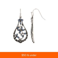 in stock Blue Teardrop Jewelry For Spring, Romantic Period, Flower Drop Earrings, Light Sapphire, Crystal Blue, Online Earrings, Blue Flower, Blue Flowers, Pick Up