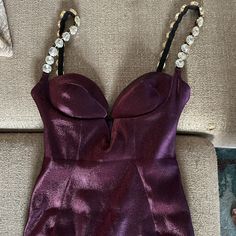 Excellent Condition. Worn Once For A Birthday Dinner. This Dress Is True To Size And Zips In The Back. Area Dress, Birthday Dinner, Birthday Dinners, Color Purple, Aesthetic Clothes, The Back, Limited Time, Colorful Dresses, Size 2