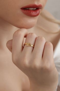 Custom Name Ring | Name Ring | Dainty Ring | Personalized Ring | Minimal Ring | Stacking Ring | Layered Ring | Wrap Ring| Valentine Gifts D E T A I L S Material: .925 Sterling Silver - Color: Silver, Gold Filled, Rose Gold Filled *Gold Filled is made of thick 14k gold or rose gold layered on .925 sterling silver. - Size of band ring: 2mm - Ring Size: Select the size you want from the drop down menu. You can customize 1 name + 1 symbol on each band  Maximum: 1 name + 1 symbol (heart symbol) *UPPERCASE LETTERS ONLY Top band: ALEX (heart symbol)  Bottom band: (heart symbol)   NANCY   If you have any questions, please let us know! We look forward to handcrafting you something special. Thank you for shopping with us, and enjoy! CodeBlue Jewelry Elegant Stackable Initial Ring, Dainty Adjustable Rings For Promise Occasion, Dainty Stackable Initial Ring With Open Design, Dainty Adjustable Ring For Promise, Minimalist Stackable Initial Ring For Promise, Dainty Initial Open Ring Stackable, Dainty Stackable Initial Open Ring, 14k Gold Promise Midi Ring, Minimalist Stackable Initial Promise Ring