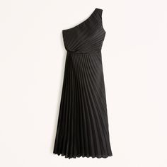 Elevate your evening look with the A&F Giselle Pleated One-Shoulder Maxi Dress. This stunning piece combines elegance and sophistication, perfect for any formal occasion.

- Material: Body and lining made from polyester
- Color: Classic black
- Size: XXS Petite
- Features: Textured satin fabric, all-over pleating details, asymmetrical neckline, draped over waist detail, voluminous skirt
- Gender: Female
- Age Group: Adult

Crafted with meticulous attention to detail, this dress offers a flatteri Off-shoulder Pleated Maxi Dress For Evening, Pleated Off-shoulder Maxi Dress For Evening, Chic One Shoulder Pleated Evening Dress, Chic Pleated One Shoulder Evening Dress, Chic Pleated One Shoulder Dress For Formal Events, Chic Pleated One Shoulder Dress For Formal Occasions, Chic Formal Pleated One Shoulder Dress, Off-shoulder Pleated Maxi Dress For Formal Occasions, Elegant One Shoulder Pleated Maxi Dress