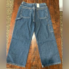 Adorable Calvin Klein Brand New With Tags Cropped Utility Jeans In Dark Denim. Closer Pics Taken Of The Utility Features. Utility Pants, Klein Blue, Loose Jeans, Womens Calvin Klein, Calvin Klein Jeans, Dark Denim, Calvin Klein, Women Jeans, Brand New