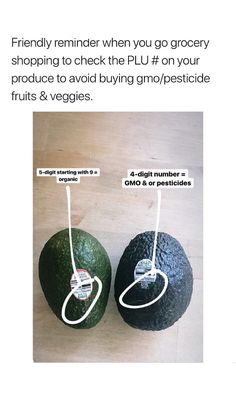 two avocados with plugs connected to each other on a wooden surface, text reads friendly reminder when you go grocery shopping