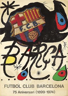 a poster for the fuboli club barcelona, with an image of a bird