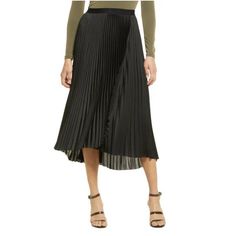 Nwt - New With Tags. Msrp $79.00 Chelsea28 Black Pleated Midi Skirt Plus Sized Xxl 2xl. Super Pretty, Great Quality Skirt! Spring Black Pleated Skirt Bottoms, Elegant Black Skirt For Day Out, Black Pleated Skirt For Spring Workwear, Black Relaxed Pleated Skirt For Spring, Chic Black Midi-length Bottoms, Trendy Black Pleated Skirt For Spring, Chic Black Midi Length Bottoms, Chic Black Midi Bottoms, Black Asymmetrical Pleated Skirt