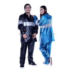 IMPORTANT: PLEASE READ BELOW BEFORE ORDERING Size : - Width of material = 75cm -Length of material = 82cm -Hand length = 57cm -Pants length = 101 cm -Pants thigh width = 32cm This PVC vinyl raincoat comes in Color Variants, has an attached hood, elastic sleeves, and pockets to store keys or small items. The coat has a zip closure, two front flap closure pockets. This unisex raincoat is perfect for storing in your car, motorbike and bag for the unexpected rain. The jacket folds nicely to pack in Cheap Raincoats, Vinyl Raincoat, Rain Suits, Mens Raincoat, Sauna Suit, Elastic Sleeves, Raincoat Jacket, Hooded Raincoat, Raincoats For Women