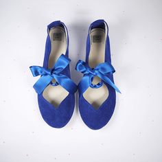 Heart Shaped Soft Royal Cobalt Blue Handmade Ballet by elehandmade Elegant Blue Ballet Flats, Elegant Blue Evening Flats, Elegant Blue Closed Toe Ballet Flats, Blue Low Heel Flats For Summer, Summer Blue Low Heel Flats, Blue Flats For Evening With Flat Heel, Elegant Blue Party Flats, Blue Low Heel Flats For Formal Occasions, Elegant Blue Flats For Party