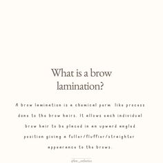 Brow lamis are one of my fave services that I provide as an esthetician!! Every time a client books with me to have their brows done I do a little happy dance! 🪩🫶⚡️🤩 Not only do they give some of the best before + afters ever, they really do teach you how to properly care for your brows whether you have a lami done on them or not. Oil + exfoliate. Repeat.👏 Scroll through to find some answers to some of my most commonly asked questions. ✨ Some of my fave brow oils include: @amazon- castor o... What Is A Brow Lamination, Book With Me Esthetician, Esthetician Student Aesthetic, Brow Esthetician, Brow Lamination Aesthetic, Esthetician Aesthetic, Brows Done