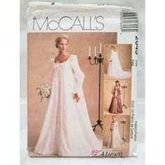 Create Your Dream Wedding Dress With This Sewing Pattern. Who Needs A Fairy Godmother When You Have Mccall's? Bridal Gown Pattern Sizes 12-14-16 Includes 30 Pieces Detailed Instructions Included Multiple Styles In One Pattern Packaging Shows Wear And Tear Please Check Out Our Other Listings Thank You For Shopping With Us! Wedding Gown Patterns, Bridal Sewing Patterns, Diana Rose, Wedding Dress Sewing Patterns, Gown Sewing Pattern, Wedding Dresses Hippie, Sewing Wedding Dress, Medieval Wedding, Detachable Train