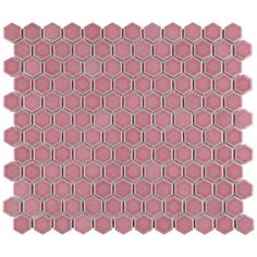 pink hexagonal tile on white background