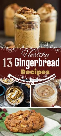 gingerbread recipe collage with the title overlaying it's image and text