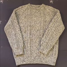 This Exquisitely Sewn Sweater Is Made Of High Quality 100% Wool Yarn. Heavy Weight And Timeless. It Was Handmade For Me From Ireland And I Discovered I Am Very Allergic To Wool So I Have Never Worn It. If You’re A Small It Will Fit A Little Big Which Looks Cozy And Trendy. Also Fits A Size Medium. I Love This Sweater And It Will Make Me So Happy To Know It Will Get Worn. A Unique Addition To Your Wardrobe! Irish Fisherman, Leather Jacket Style, Fisherman Sweater, Sweaters Crewneck, Wool Yarn, Jacket Style, Heavy Weight, So Happy, Scoop Neck