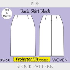 the basic skirt block pattern for women