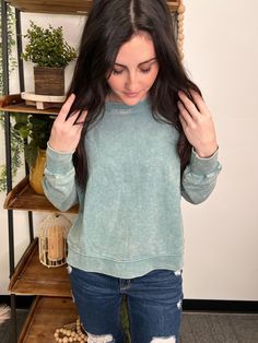 Introducing our French Terry Acid Wash Boat Neck Pullover - the epitome of casual chic. This pullover combines the comfort of French terry fabric with a fashion-forward acid wash finish. The boat neck adds a touch of elegance to your relaxed style, making it versatile enough for both lounging and casual outings. With its laid-back vibes and trendy design, this pullover is a must-have addition to your wardrobe, offering a cozy and effortlessly stylish look that stands out from the crowd.***NOT av Soft-washed Blue Sweatshirt For Fall, Spring Washed Blue Relaxed Fit Sweatshirt, Stonewashed Relaxed Fit Sweatshirt For Fall, Fall Stonewashed Relaxed Fit Sweatshirt, Soft-washed Long Sleeve Sweatshirt In Washed Blue, Long Sleeve Soft-washed Sweatshirt In Washed Blue, Casual Acid Wash Soft-washed Sweatshirt, Fall Stonewashed Crew Neck Top, Fall Crew Neck Stonewashed Tops