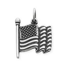 American Flag Charm Symbol Of Freedom, The American Flag, Silver Bars