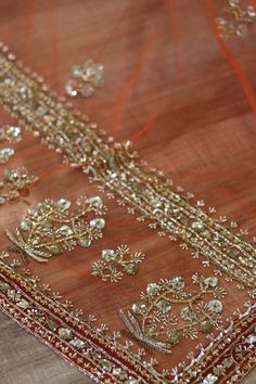 Buy Hand Embroidery Dupatta/orange Dupatta/bridal Dupatta/ceremony Dupatta Online in India - Etsy Dabka Work Dupatta, Hand Embroidery Dupatta Design, Embroidery Dupatta Design, Dabka Work Embroidery, Bridal Dupatta Designs, Embroidery Designs Indian, Handwork Designs, Duppattas Designs Ideas, Handwork Dupatta