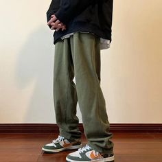 Wiaofellas - Trousers Man Autumn Cargo Pants for Men Korean Style Straight Khaki Wide Long Designer Emo Harajuku Cotton Regular Fit Casual Please note 1 cm = 0.39 inch,1 inch = 2.54 cm ✅ M: Waist 66-72 cm ; Hips 112 cm ; Length 100 cm ; Weight 52.5-60 kg ✅ L: Waist 72-78 cm ; Hips 116 cm ; Length 102 cm ; Weight 60-67.5 kg ✅ XL: Waist 78-84 cm ; Hips 120 cm ; Length 104 cm ; Weight 67.5-75 kg ✅ 2XL: Waist 84-90 cm ; Hips 124 cm ; Length 106 cm ; Weight 75-82.5 kg ✅ 3XL: Waist 90-96 cm ; Hips 128 Casual Green Sweatpants For Winter, Casual Green Cargo Pants, Green Pants For Winter Streetwear, Green Winter Streetwear Pants, Casual Straight Leg Cargo Pants For Winter, Casual Wide Leg Winter Cargo Pants, Casual Bottoms With Straight Hem For Fall, Baggy Casual Winter Cargo Pants, Green Straight Leg Sweatpants For Fall