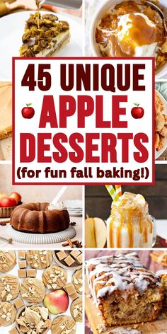 Cozy apple desserts for fall and Thanksgiving, such as cookies, pies, cheesecakes, blondies, quick breads, apple crisp and cakes with fresh apples. Spooky Appetizers, Apple Dessert Recipes Healthy, Thanksgiving Desserts Apple, Easy Halloween Party Food, Easy Homemade Desserts, Easy Halloween Snacks, Fall Apple Recipes, Halloween Party Food, Fall Baking Recipes