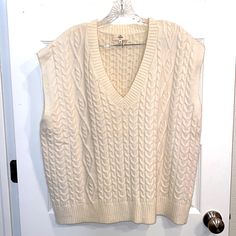 Reposhing This Item I Purchased From @Ar_realtor_mom. Loved It, But Ready To Rotate For Something New. Questions? Leave A Comment Below! Casual Oversized Knitted Sweater Vest, Casual One Size Sweater Vest For Fall, White Chunky Knit Sweater Vest For Winter, White Chunky Knit Sweater Vest For Fall, Oversized Knit Sweater Vest, White V-neck Sweater One Size Fits All, White One-size V-neck Sweater, White One Size V-neck Sweater, One Size White V-neck Sweater