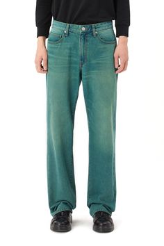 SEMI WIDE FIT100% COTTONGREEN BLUENatural washingNon-stretchy denim fabricSilver button with 'Smoke Rise' logoModel is 6ft and wears size 30 Blue Relaxed Fit Straight Jeans, Blue Washed Full-length Pants, Casual Blue Flare Jeans With Five Pockets, Blue Relaxed Fit Flare Jeans, Full Length Washed Blue Pants, Blue Washed Pants, Blue Washed Rigid Denim Pants, Full-length Washed Blue Jeans, Blue Washed Full-length Jeans