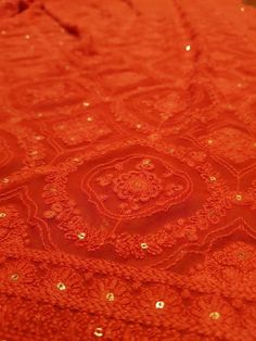 Update! - Zynah covered by LBB - https://lbb.in/bangalore/zynah-designs-handloom-sarees/ Pure Georgette Saree with intricate thread chikankari work. Beautiful motifs like flowers and diamonds are made using different kind of stitches. Sequence handwork is done through out the saree as a highlighter to enhance the beauty of saree. Dyeable to any shade as per your choice and contrast color blouse piece can be provided on demand Length: 5.5 meters Width: 1.2 meters Blouse: Running/attached with sar Chikankari Saree, Chikankari Work, Pure Georgette Sarees, Color Blouse, Readymade Blouse, Georgette Saree, Pastel Shades, Hand Work, Georgette Sarees