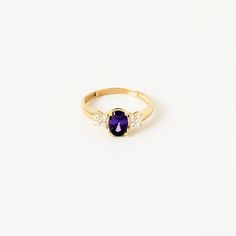 This exquisite ring whispers tales of twilight with its enchanting design and serene aura. Handcrafted with meticulous attention to detail, it exudes an air of elegance that speaks volumes of sophistication and style. Adorned with an oval-cut amethyst birthstone and complemented by CZ accents, this ring captures the essence of February birthdays. The amethyst, a symbol of serenity and spirituality, adds a touch of mystique and allure to the piece, making it a perfect gift for those born in this month. Crafted in 14K gold, this ring not only radiates luxury but also serves as a timeless symbol of love and devotion. Its handcrafted elegance makes it a cherished keepsake, embodying the sentimentality of heartfelt gestures and meaningful connections. D E T A I L S❤️ - Our jewelry are ready for Elegant Promise Birthstone Ring With Gemstone Accents, Classic Amethyst Birthstone Promise Ring, Elegant Amethyst Birthstone Ring In Cubic Zirconia, Elegant Amethyst Cubic Zirconia Birthstone Ring, Timeless Birthstone Ring For Gifts, Classic Crystal Ring With Gemstone Accents For Anniversary, Classic Amethyst Ring With Cubic Zirconia For Gift, Elegant Crystal Ring With Gemstone Accents As Promise Ring, Elegant Amethyst Ring With Cubic Zirconia For Gift